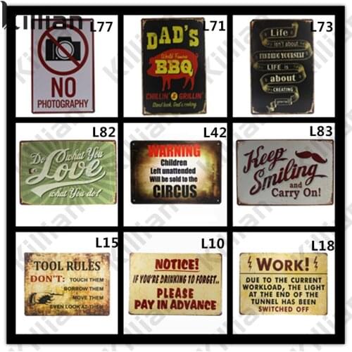 Vintage Metal Plaque Keep Smiling Text Metal Poster Mood Unique Custom Metal Painting Gift Bar Club Home Decoration Metal Plate