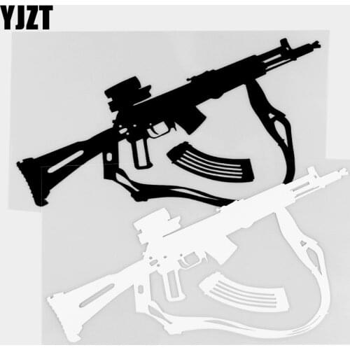 YJZT 9.6×15.3CM Weapon Car Sticker Creative Vinyl Decal Sniper Gun Bumper Rear Window Glass Decoration Black / Silver 20C-0470