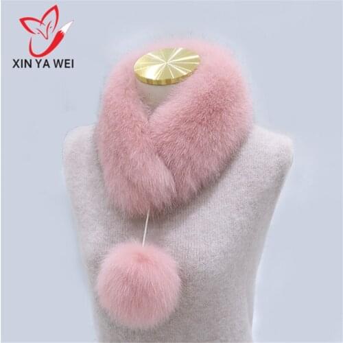 Women 100% fox fur collar real raccoon fur fashion warm coat collar winter new female shawl luxury ladies scarves long special