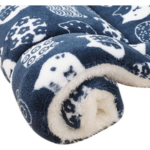 Winter Durable Flannel Warm Thicken Anti-slip Dog Cushion Mat Sleeping Pet Kennel Supply Pink Plush Cartoon Princess Wind Quilt