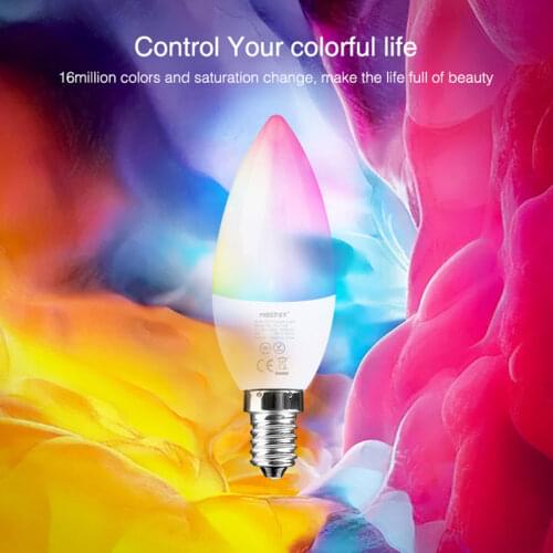 10 pieces Miboxer FUT108 E14 4W LED Candle Light RGB+CCT Spotlight Bulb lamp Decorative lights for Bedroom room lighting