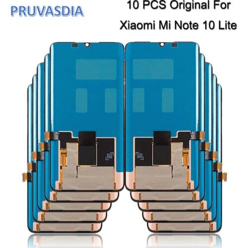 10 Piece Wholesale For Xiaomi Mi Note 10 Lite Display Screen Original Lcd Display+Touch Screen For mi note 10 Lite