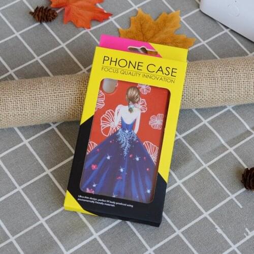 1500pcs/lot 9*16*1.5cm Event Paper Cell Phone Case Package Clear Window Pack Box Mobile Phone Shell Packaging Box With Hang Hole