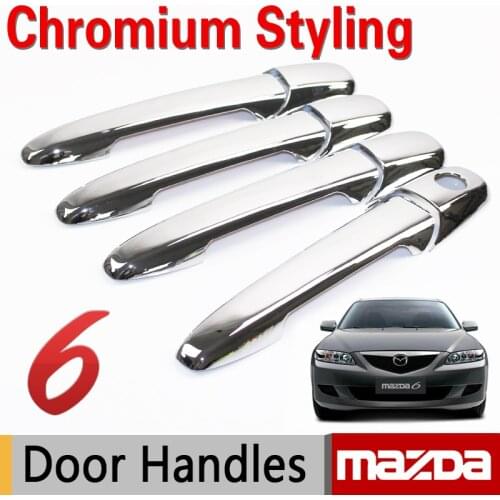 For Mazda 3 2003-2009 Mazda 6 2002-2008 Accessories Chrome Door Handles Trim Sticker Car Car Styling Atenza AXELA