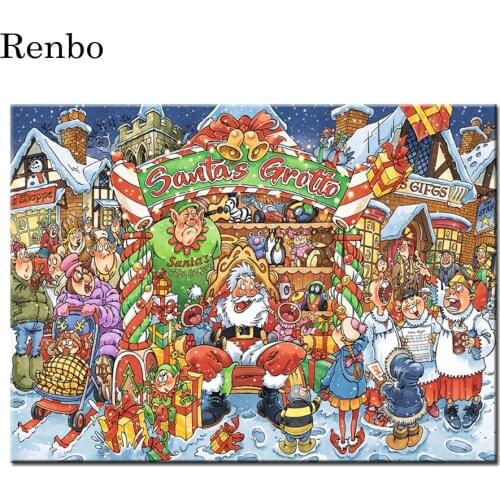 Full Square/Round Drill 5D DIY Diamond Painting Cartoon Christmas Santa Claus diamond Embroidery Cross Stitch Kits 5D Home Decor