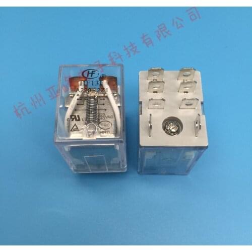 Free shipping (10 pieces/lot) original New HF13F-A220-2Z1 JH1304-A220-2Z1 220-240VAC 8PINS Intermediate relay