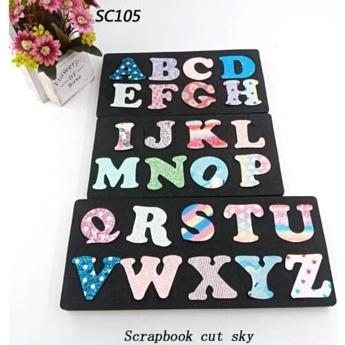Big letter suit Scrapbook cut sky & steel wooden dies Compatible with most machines