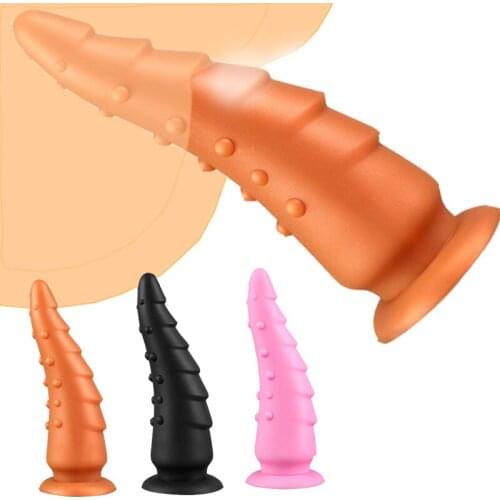 BDSM Liquid Silicone Long Anal Dildo Butt Plug Penis G Spot Prostate Massage Anus Expansion Vaginal Particles Stimulator Sex Toy