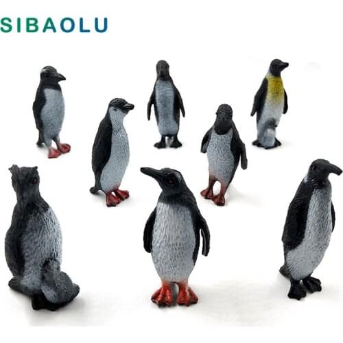 Artificial penguin figurine hot set toys animal Model home decor miniature fairy garden decoration DIY accessories modern Craft