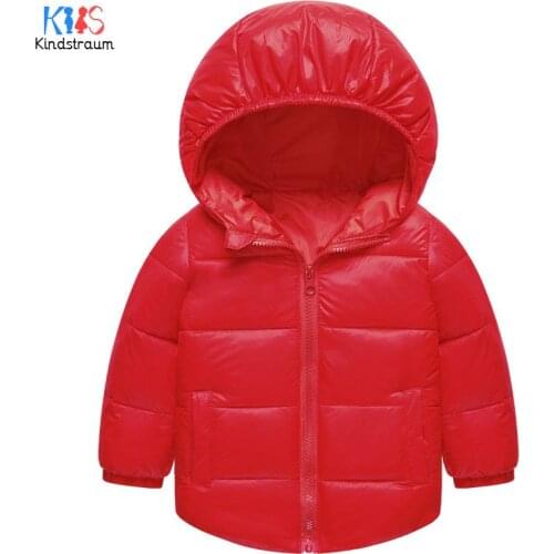 Kindstraum 2018 Boys & Girls Solid Thick Down Wear High Quality Children Hooded Clothes Winter Fashion Parkas for Kids,RC1578