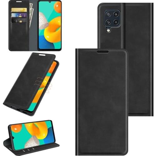 Magnetic Closure Flip Leather Wallet Bag Case for Samsung Galaxy M32 M M32 SM-M325F M325 Best Protection Phone Cover