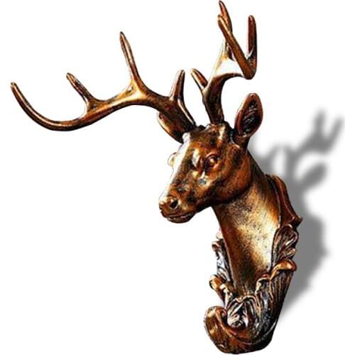 Clothes Caps Hooks Animal Head Keys Wall Creative Hooks Retro Home Door Decorative Hanging Deer Head Decorative Personality