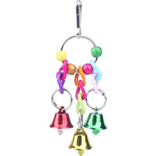 Small Medium Bird Toy Colorful Beads and Bells Little Swing Toy