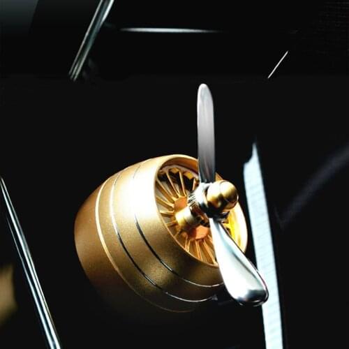 Mini Car Air Freshener For Auto Car Air Conditioner Vent Outlet Perfume Aroma Diffuser Car Styling Fragrance Aromatherapy Fan