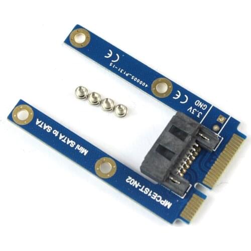 Mini PCI-E mSATA SSD To Flat SATA 7pin Hard Disk Drive PCBA Extension Adapter F21223