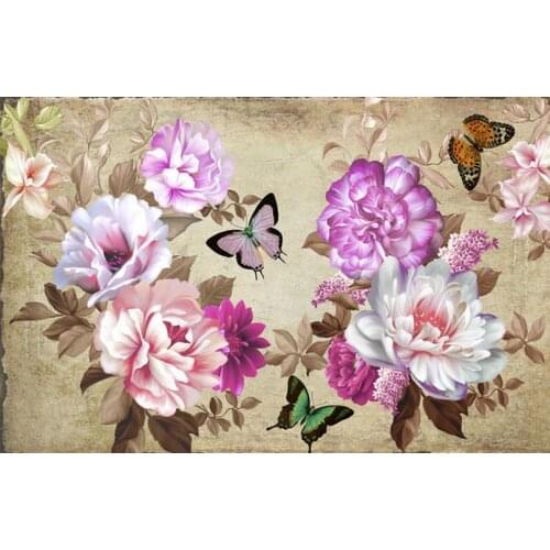 Fashion peony flower TV backdrop 3d wall murals wallpaper Home Decoration wallpaper flower