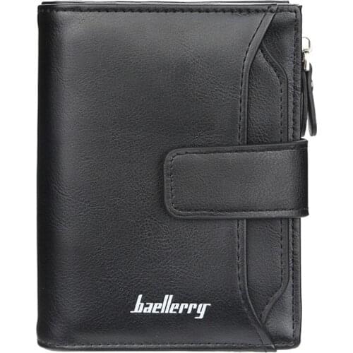 Baellerry 2020 NEW Men Wallets With Individual ID Card Holder Zipper Coin Pocket Male Purses Man Wallet Leather Carteira