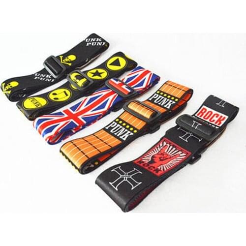 New Polyester Painted Guitar Strap Classical Acoustic Guitar Leather Guitar Head