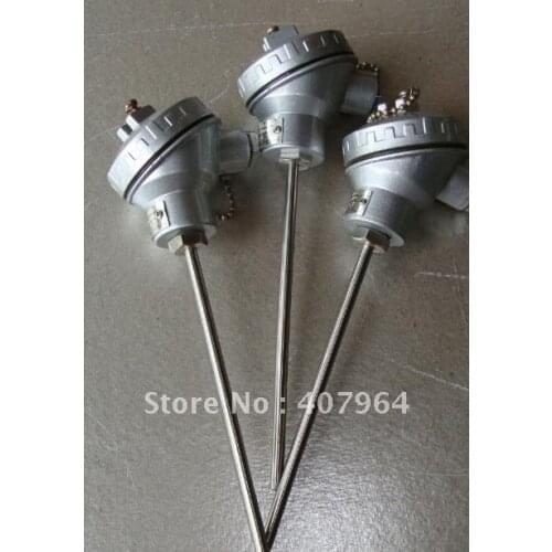 Sheathed thermocouple, K type, SS 304 sheath, diameter;6mm ,Length:200mm , fast delivery