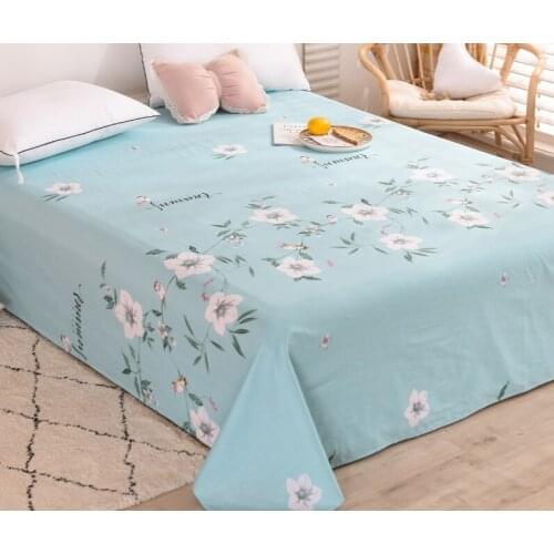 Pure Cotton Bed Sheet One-Piece Twill Single Child Cute Internet Celebrity Student Dormitory All Cotton Double Quilt Sheet
