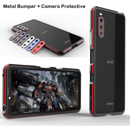 Shockproof Metal Bumper Phone Case For Sony Xperia 10 iii Coque Aluminium Frame 3D Camera Lens Protective Cover For Xperia 1 iii