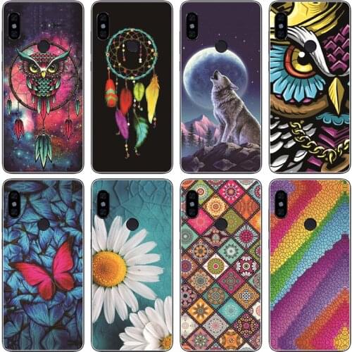 Silicone case For xiaomi Redmi Note 5 global version Case soft tpu Cover Cases For redmi note 5 pro shell Cat flower