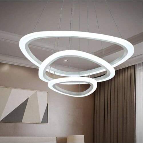 Nordic Creative Atmospheric Ring Chandelier led Living Room Bedroom Dining Room Lights Post-modern Simple Acrylic Lamps