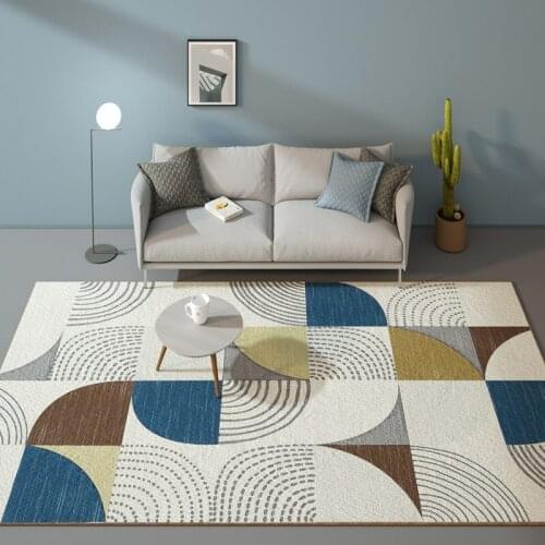 Modern polyester living room carpet nordic floor mat bedroom sofa coffee table floor floor study floor mat and rug