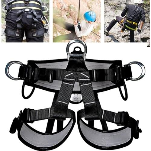 Outdoor Mountaineering Half-Legged Legging Safety Belt Suspended Double Strap Rock Climbing Rappelling sports Rescue Accessories