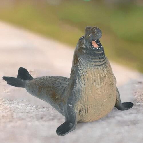 1 Pcs Creative Simulated Elephant Seal Model Realistic Sealife Animal Toy Figurine Vivid Animal Ornaments for Home