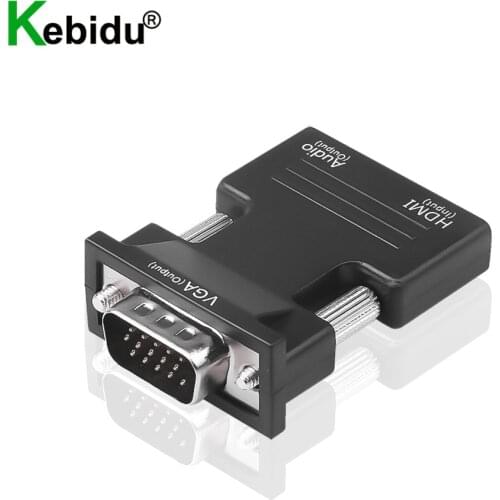 1080P HDMI-compatible to VGA Female to Male Digital To Analog Audio Video Converter adapter for PC Laptop TV Box Projector