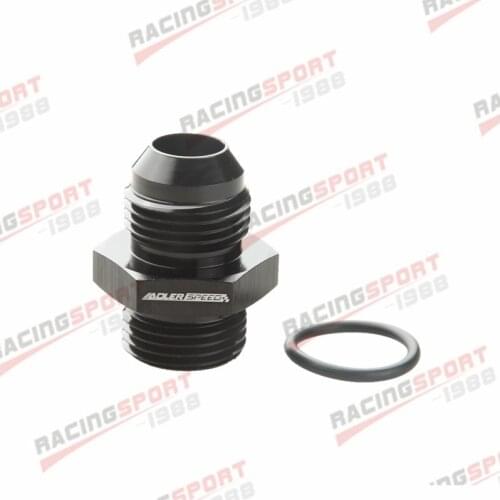 -10AN AN10 Male Flare To 10AN AN-10 Straight O-Ring Adapter Fitting Black