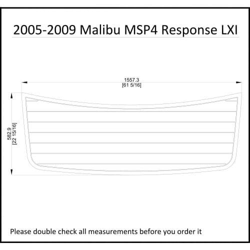 2005-2009 Malibu MSP4 Response LXl Swim Platform Pads Boat EVA Teak Decking 1/4" 6mm