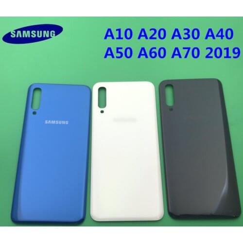 For Samsung Galaxy A10 A20 A30 A40 A50 A60 A70 2019 Original Back Battery Cover Rear Door Housing Glass Panel Replacement Part
