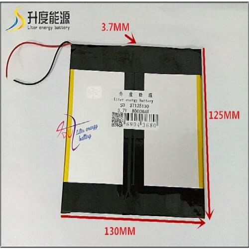 3.7V 8000mAH SD 37125130 Polymer lithium ion / Li-ion battery for Universal Li-ion battery for tablet pc 8 inch 9 inch 10 inch