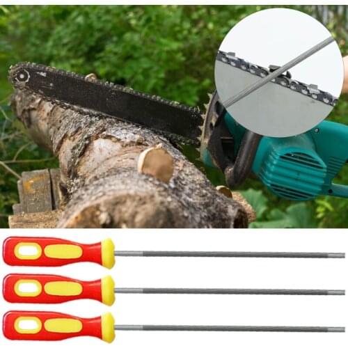 3pcs Round High Carbon Steel Sharpening Chainsaw Saw Chain Files Sharpener for Woodwork Chainsaw File 4/4.8/5.5mm