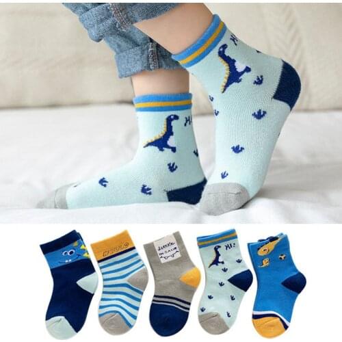 5Pairs/Lot Cute Kids Socks Funny Cartoon Animal Ears Short Socks Spring Summer Cotton Children Boys Girls Ankle Socks