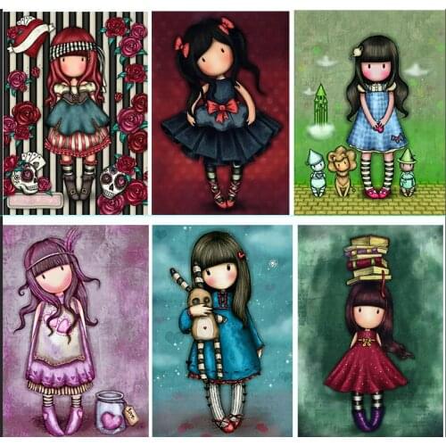 5D DIY Diamond Paintings Full Round AB Drill Mosaic Kits Embroidery Stickers Decoration diamond paint Anime Home Decor