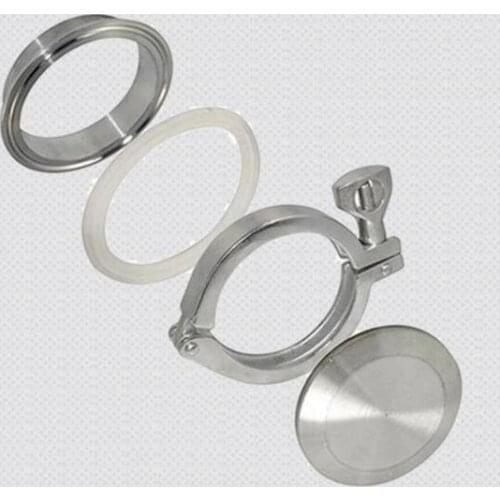 6'' 159MM OD Sanitary TriClamp Ferrule + End Cap + Tri Clamp + Silicon Gasket