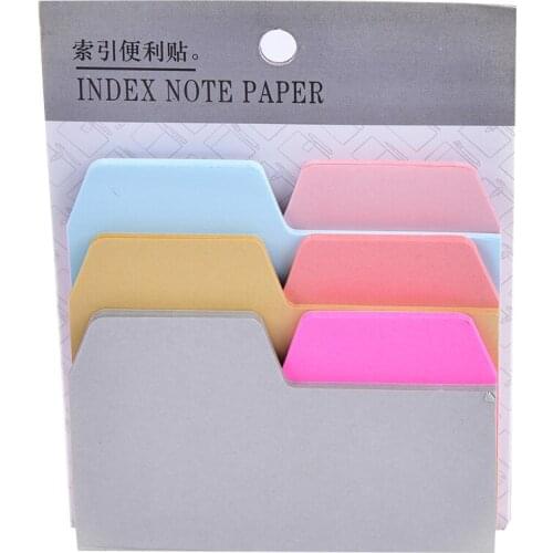 6 Colors Notebook Note Index Paper Card Sticker Cute Sticky Note memo Memo Pad For School & Office Supplies Stationery
