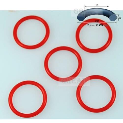 9.5X2 Oring 9.5mm ID X 2mm CS PU POLYURETHANE ShA 80 Red O ring O-ring Sealing Rubber