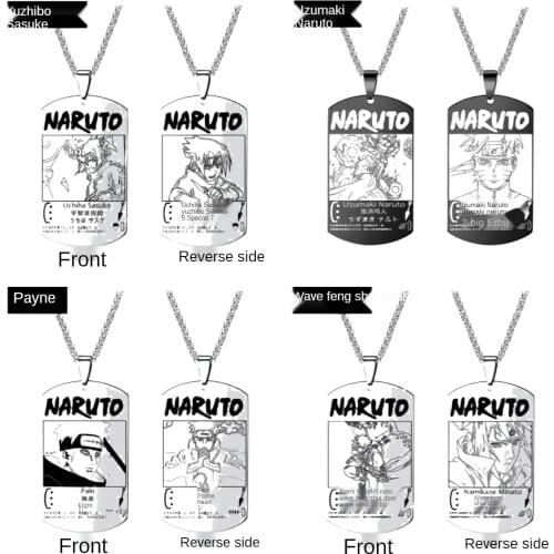 Anime Ninja Cosplay necklace with characters cartoon pendant adult childrens jewelry gift
