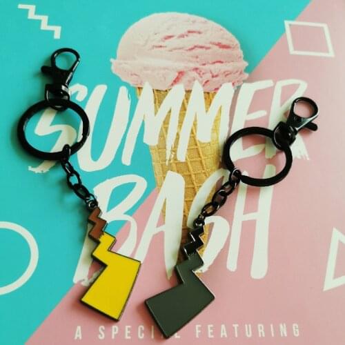 Takara Tomy Pokemon Cartoon Creative Keychain Anime Peripheral Pikachu Metal Tail Student Bag Couple Pendant Toy Birthday Gift