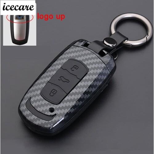 Carbon Fiber+Silicone Car remote key case for Geely Atlas emgrand ec7 Boyue NL3 EX7 Emgrand X7 EmgrarandX7 SUV GT GC9 borui