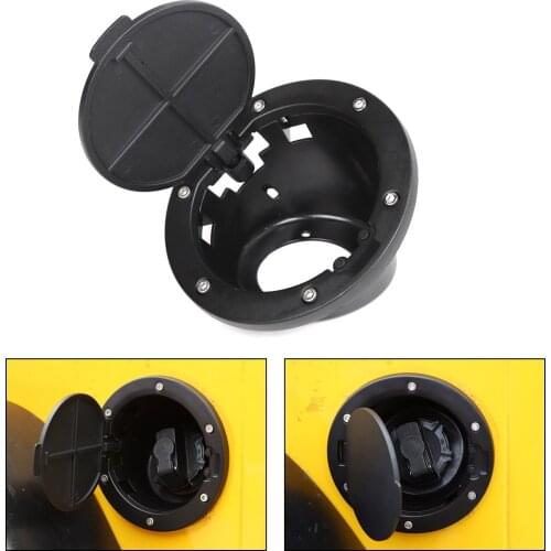 Artudatech Black Locking Door Fuel Gas Tank Cap Cover For 2007-2018 Wrangler TJ