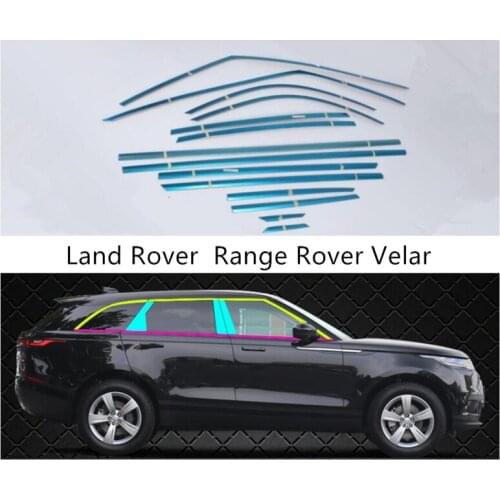 For Land Rover Range Rover Velar 2017-2021 Window Decoration Strip Trim Cover Molding Pillar Trim Strips Auto Window Strips