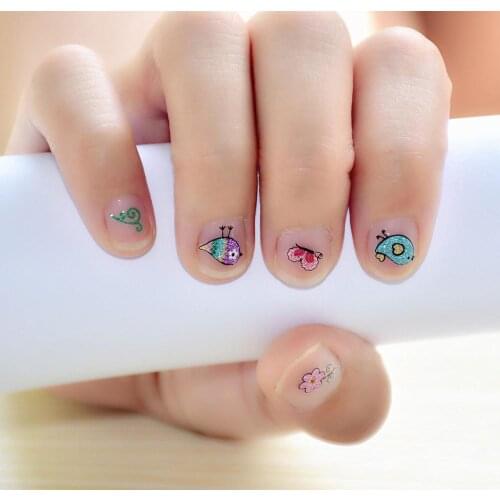 Childrens shiny nail stickers toys cartoon Nail Sticker Lovely flower animal Decal children toys sticker