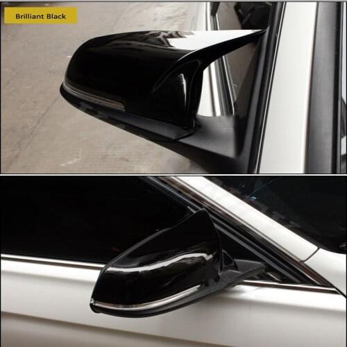 FOR BMW Angle of carbon fiber light black rearview mirror shell series 1234 X1 f20/making/moviemaker/f30/f35/f32/f33/f36/e84