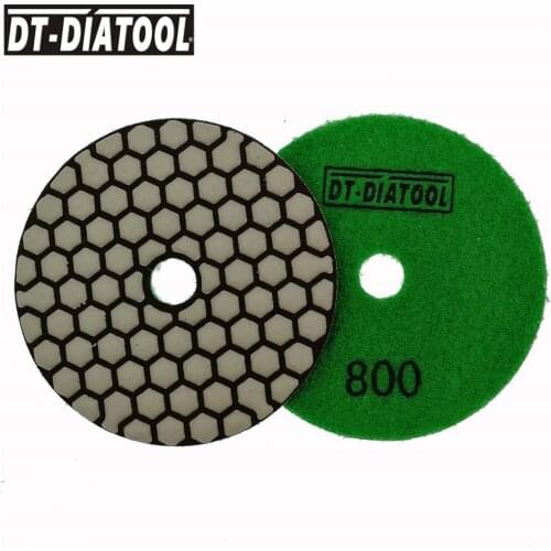 DT-DIATOOL 7 pcs/pk grit #800 dia100mm Diamond Dry Resin Bond sanding disc For granite marble ceramic 4 inch polishing pads