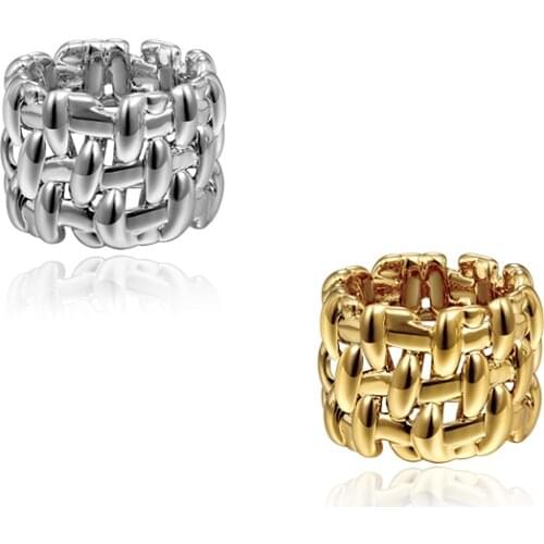 Europe and the United States fashion metal woven wide ring cold amorous feelings ring female